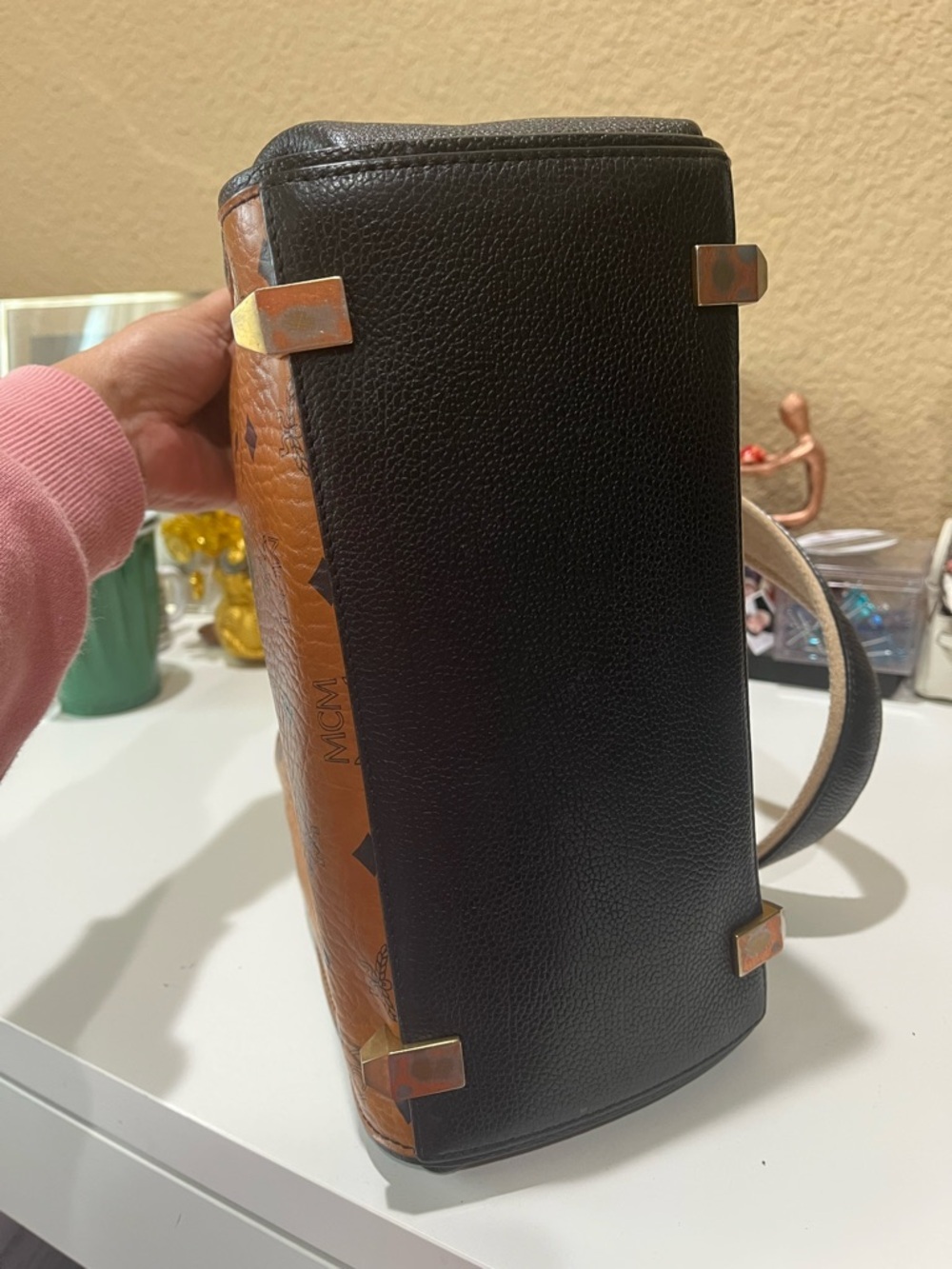 MCM COGNAC VISETOS TWO WAY BAG - Picture 3 of 14